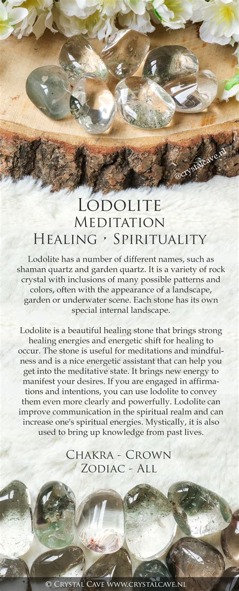 Lodolite Garden Quartz Crystal Tumbled Stone Polished Stone