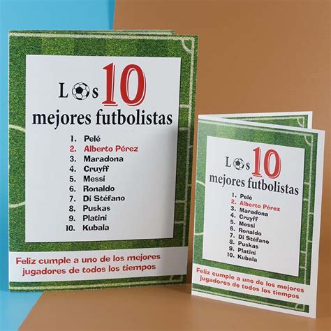 Tarjeta Personalizada Los 10 Futbolistas Calledelregalo Es