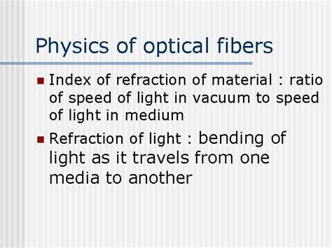 Introduction To Fiber Optics What Are Optical Fibers