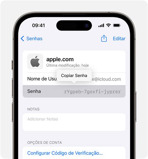 Ver Senhas E Chaves Senha Salvas No Iphone Suporte Da Apple Br