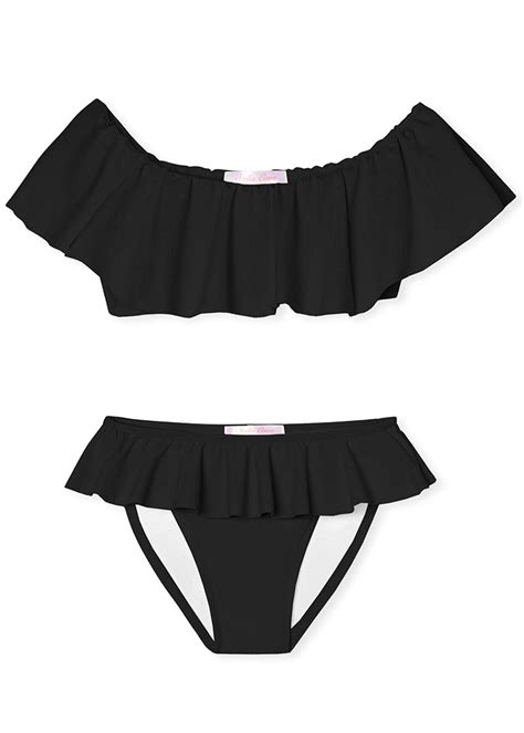 Girls Black Two Piece Bikini Set Blissfully Lavender Boutique