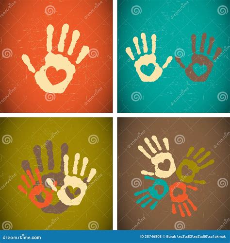 Red Handprints Stock Photography Cartoondealer