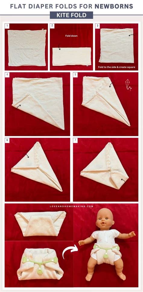 Flat Diaper Folds For Newborns Step By Step With Photos