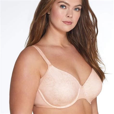 Bali Intimates Sleepwear Bali One Smooth U Sidesmoothing Bra 42d Floral Lace Nude Pale