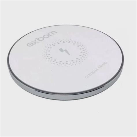 Carregador Qi Wireless Exbom Tqi F Sem Fio Branco No Shoptime