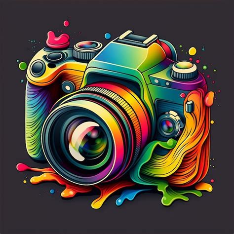 Premium Photo Camera Cartoon Graphic Image Colorful Illustration