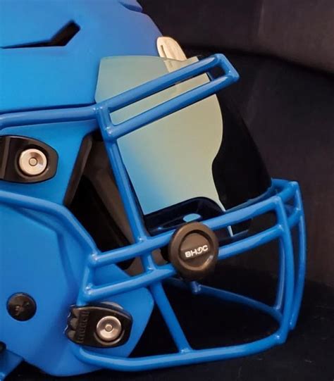 Shoc Zero G Golden Dragon On Blue Matte Football Helmet Riddell