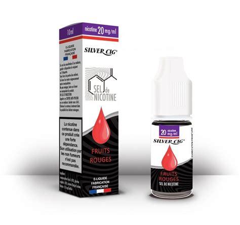 E Liquide Avec Sel De Nicotine Silvercig Fruits Rouges Silver Cig