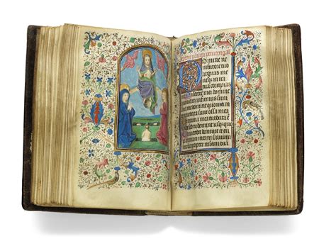 Book Of Hours Use Of Rome In Latin Illuminated Manuscript On Vellum