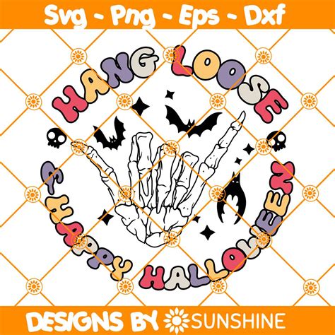 Hang Loose And Happy Halloween Svg Skeleton Hand Sign Svg Inspire