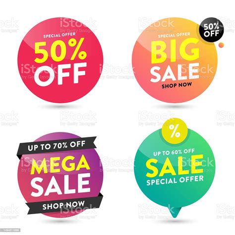 Sale Speech Bubble Banner Collection Vector Design On White Background