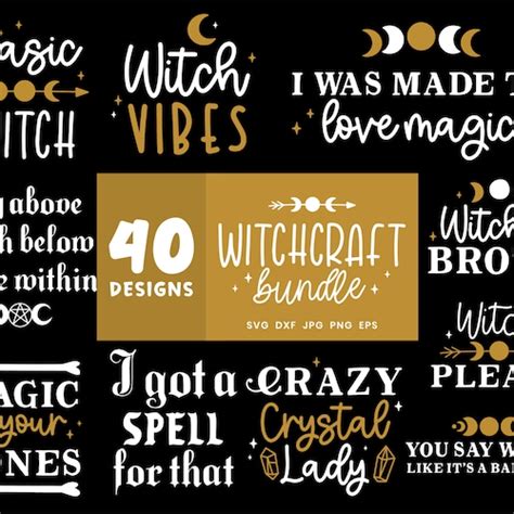 Witchcraft Svg Bundle Witch Svg Files For Cricut Wicca Svg Etsy