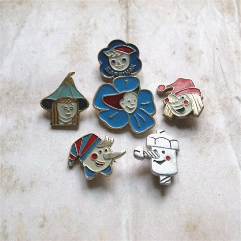 Vintage Cartoon Characters Pins Cartoon Badges Pins For Etsy