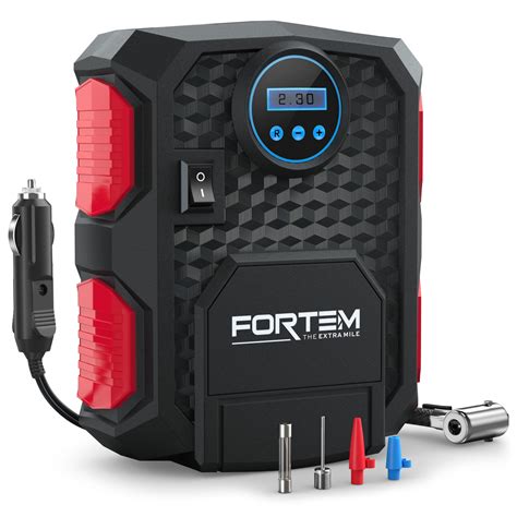 Fortem Digital Tire Inflator For Car With Auto Shut Off Portable Air