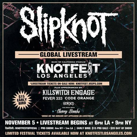 Slipknot Tour Dates, Concert Tickets, & Live Streams