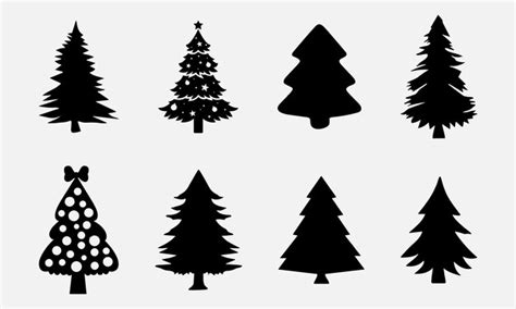 Premium Vector Christmas Trees Silhouette Vector Graphics