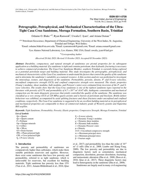 Pdf Petrographic Petrophysical And Mechanical Characterisation Of