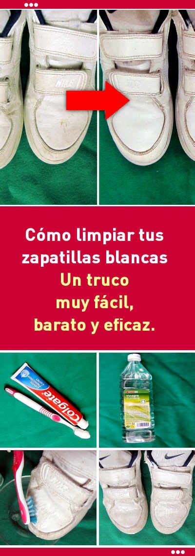 Cómo limpiar tus zapatillas blancas Un truco muy fácil barato y