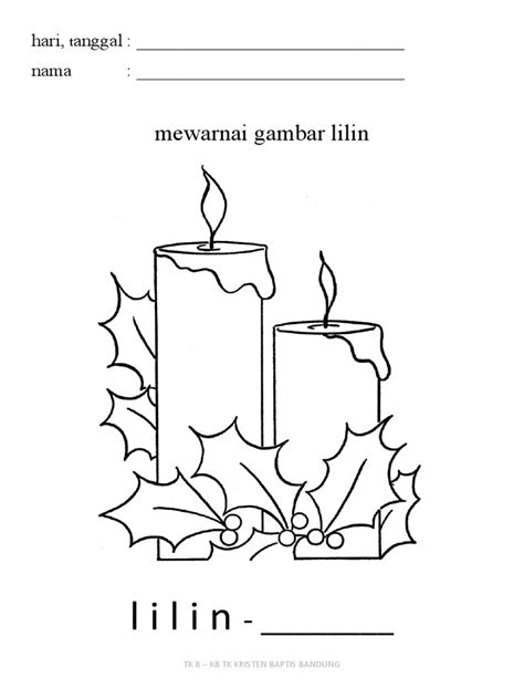 Mewarnai Gambar Lilin Pdf