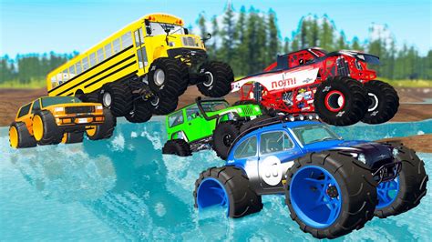 Monster Trucks Mud Battle 1 Beamng Drive Youtube