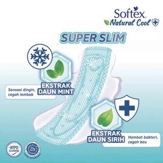 Jual SOFTEX NATURAL COOL SUPER SLIM DAUN MINT SIRIH WING 29CM 10 PADS