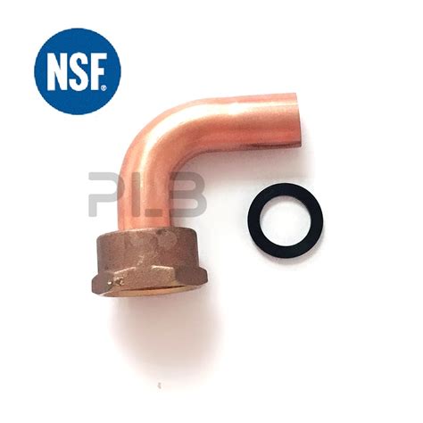 NSF Approved Low Lead Brass 90 Degree Elbow Meter Fitting Low Lead