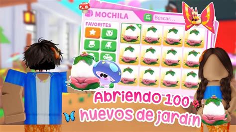 ABRIENDO 100 HUEVOS de JARDÍN en Adopt Me Just Adopt me