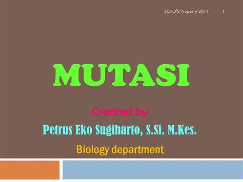 Ppt Mutasi Powerpoint Presentation Free Download Id2171597