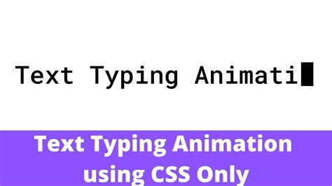 Pure Css Text Typing Typewriter Animation