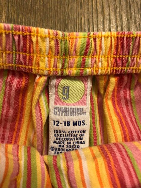 Vintage ‘01 Gymboree Fruit Punch Line Colorful Striped Capris Sz 12