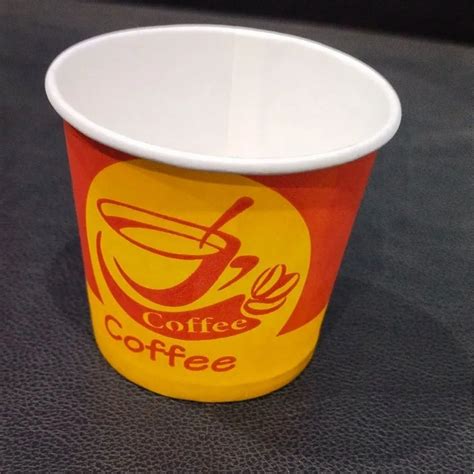 Orange Base Ml Printed Paper Coffee Cup Size Inch Height At