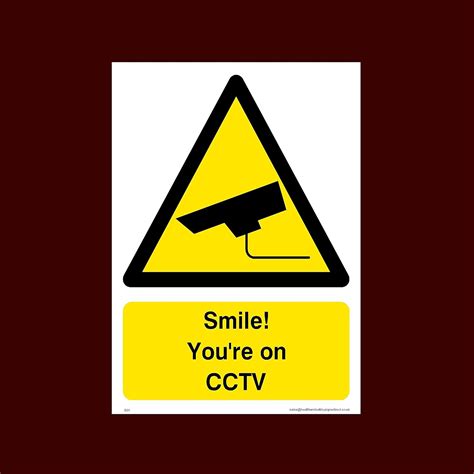 Buy Smile You Re On CCTV Plastic Sign S25 CCTV Security Warning