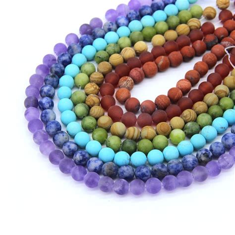 7 Chakra Beads Matte 8mm Set Chakra Gemstone Beads 49PCS Etsy