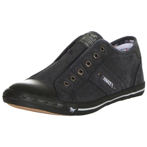 Mustang Shoes Men's Shoes 4058-401 half turn Slipper Sneaker Men Canvas ...