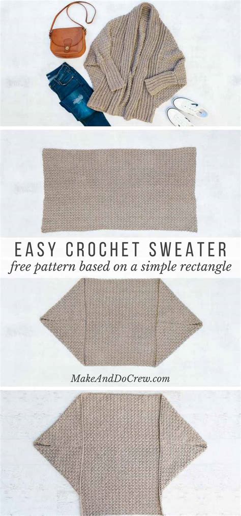 beginner-crochet-sweater-tutorial-based-on-rectangle » Make & Do Crew