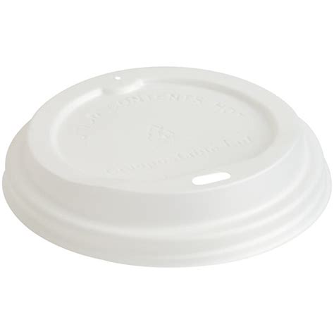 New Roots Translucent Compostable Paper Hot Cup Lid For Oz Standard Cups And Oz Squat