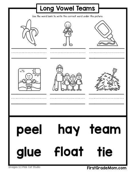 Free Printable Vowel Team Worksheets