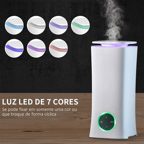 Humidificador Ultrasónico 2L Difusor De Aromas 3 Modos De