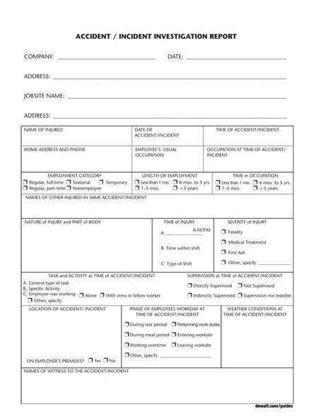 Costum Internal Investigation Report Template Doc Tacitproject