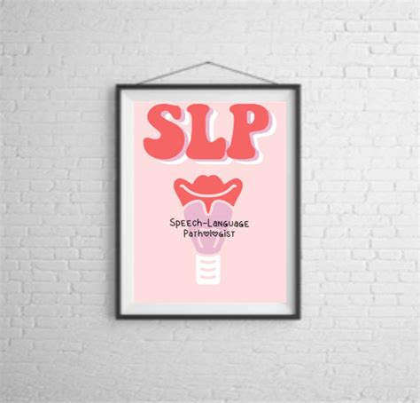 Speech Language Pathology Colorful Wall Art Print Etsy