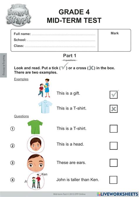 English Grade 4 Worksheet Live Worksheets Worksheets Library