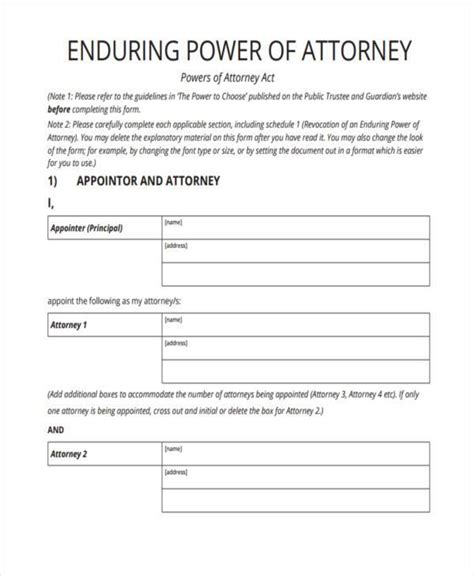 Free 35 Power Of Attorney Forms In Pdf