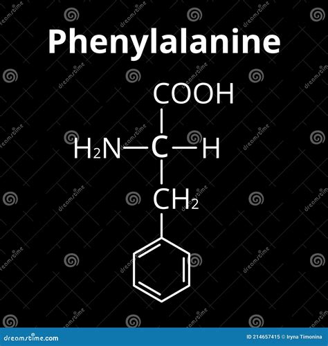 Phenylalanine Is An Amino Acid Chemical Molecular Formula Phenylalanine Amino Acid Stock Vector