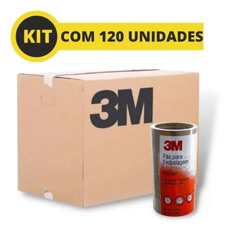 Fita Adesiva P Embalagem Marrom 3m 45mmx45mt 120 Rolos