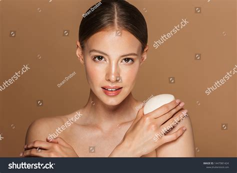 Beauty Portrait Attractive Blonde Topless Woman Stock Photo 1447981424 Shutterstock
