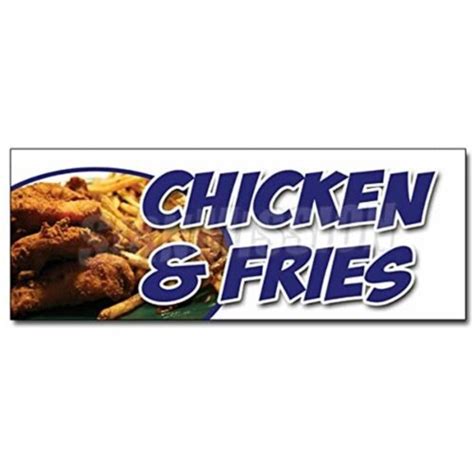 Signmission 12 In Chicken And French Fries Decal Sticker Fried Nuggets