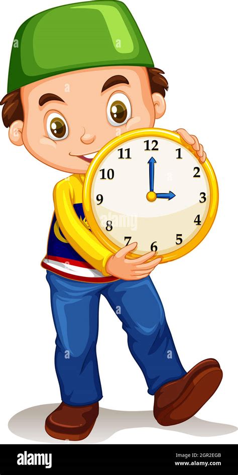 Clock Watch Boy Stock Vector Images Alamy