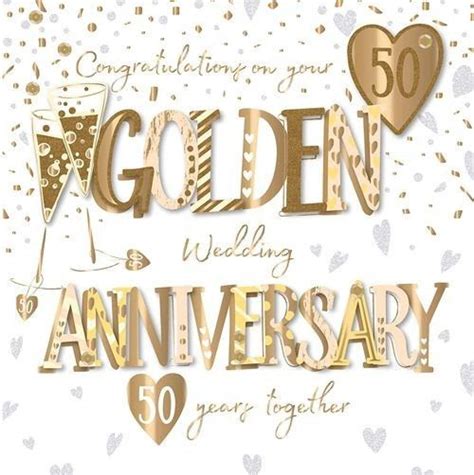 Pin By Judith Langdon On Quick Saves Golden Wedding Anniversary Card