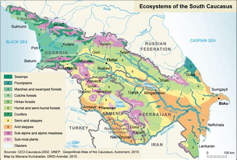 South caucasus map