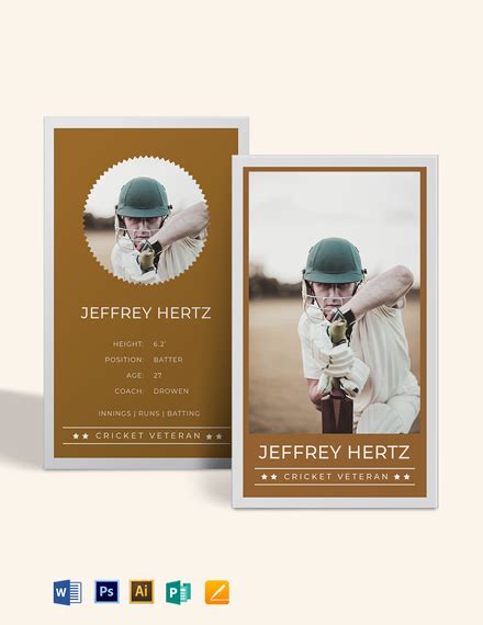 Football Trading Card Template - Download in Word, Illustrator, PSD ...